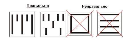 схема поклейки скотча